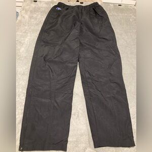 Vtg Russell Athletic Windbreaker Pants Men Black Lined Water Resistant Ankle Zip
